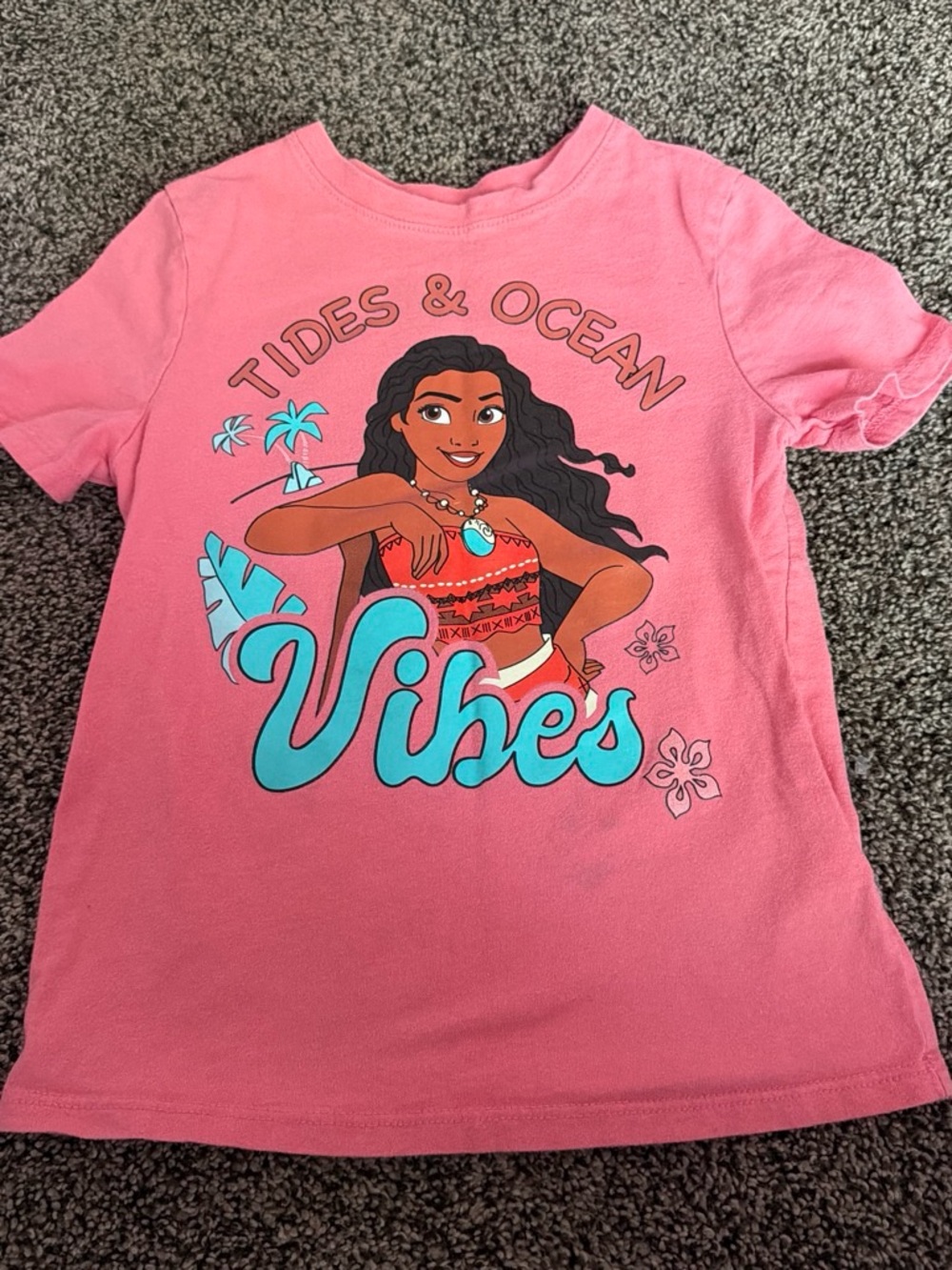 Disney Princess Coral Graphic Tee with White Logo